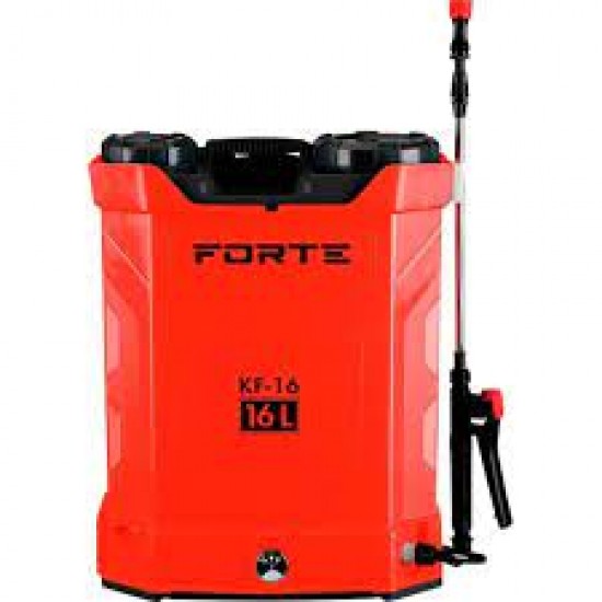 Оприскувач акумуляторний FORTE KF-16, 8АН/12V, робочий тиск 2-4Bar, об'ем 16л, вага 6,5кг