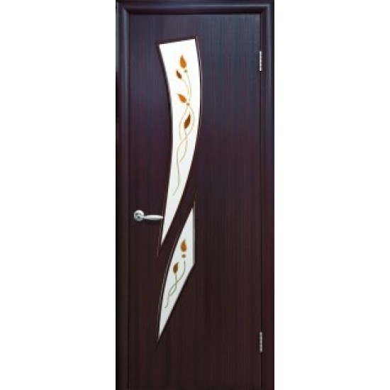 Міжкімнатні двері Новий Стиль Камея Екошпон 700 мм  венге Р1  