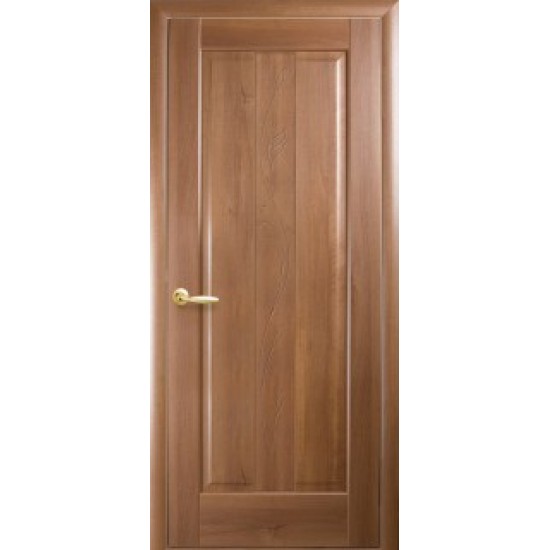 Міжкімнатні двері Новий Стиль Прем`єра 900 мм  ПВХ Делюкс золота вільха глухі  