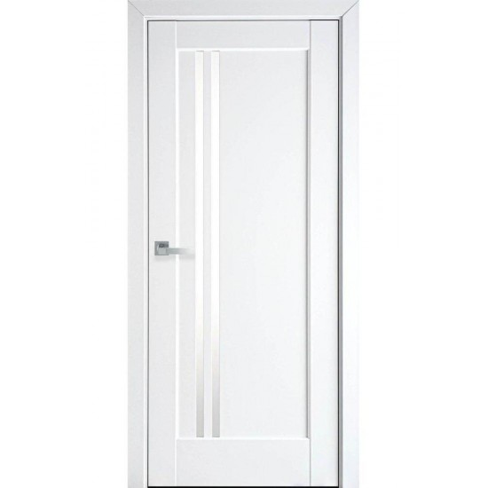 Міжкімнатні двері Новий Стиль ПП Преміум Делла 800 мм  білий матовий скло