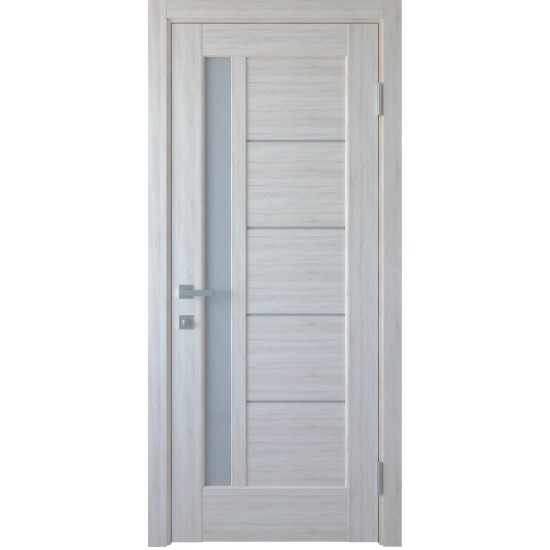 Міжкімнатні двері Новий Стиль ПВХ Грета 600 мм  ясен скло