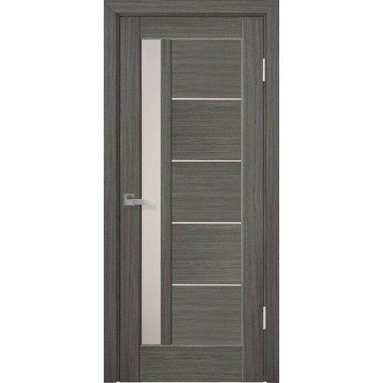 Міжкімнатні двері Новий Стиль ПВХ Делюкс Грета 800 мм  grey скло