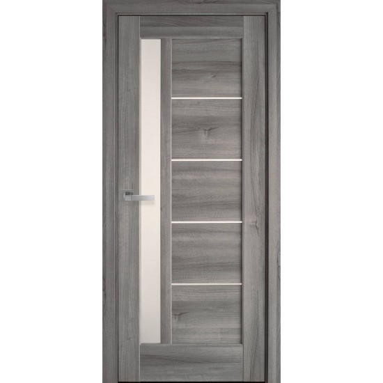 Міжкімнатні двері Новий Стиль ПП Преміум Грета 600 мм  білий матовий скло