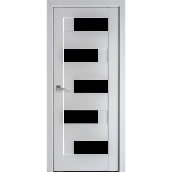 Міжкімнатні двері Новий Стиль ПП Преміум Піана 600 мм  білий матовий скло