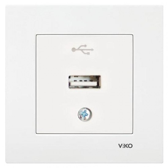 Розетка USB Viko Meridian біла