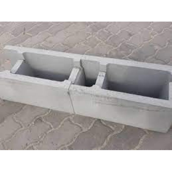 Блок бетонний Опалубка (сірий L510 w250 h235)